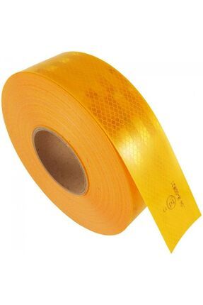 1 Metre Şerit Bant - Şerit Reflektör - Yansıtıcı Bant - Dorse Reflektörü - E Belgeli - Sarı Image 0