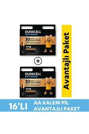 Optimum Aa Alkalin Pil, 1,5 V Lr6 Mn1500, 16’lı Paket Image 0