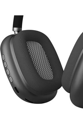 P9 Pro Max Kablosuz 5.0 Mikrofonlu Bluetooth Kulaklık Siyah 2024 Vers Kafa Üstü Gerçek Yastıklı Image 4