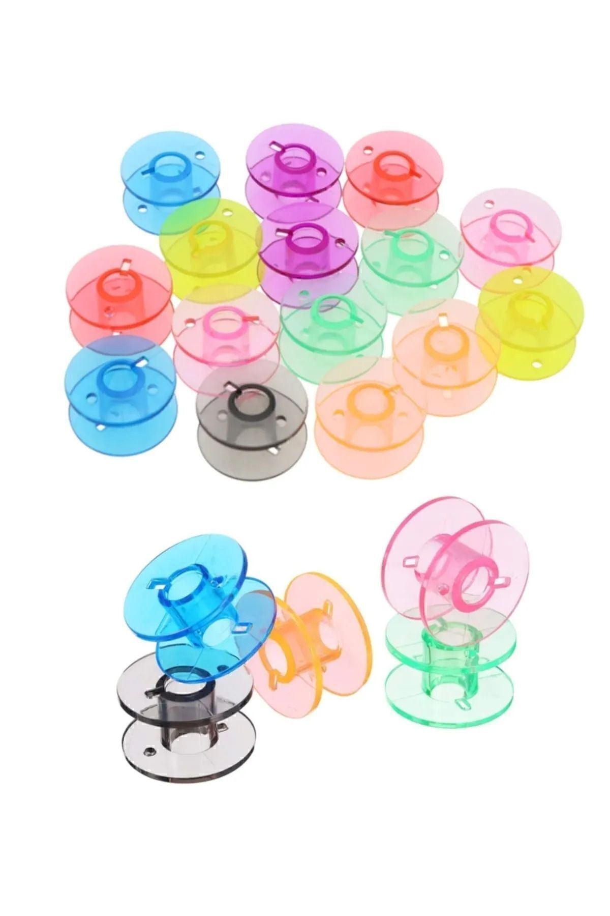 چرخ خیاطی خانوادگی خانگی 50 عدد مابون پلاستیکی رنگی