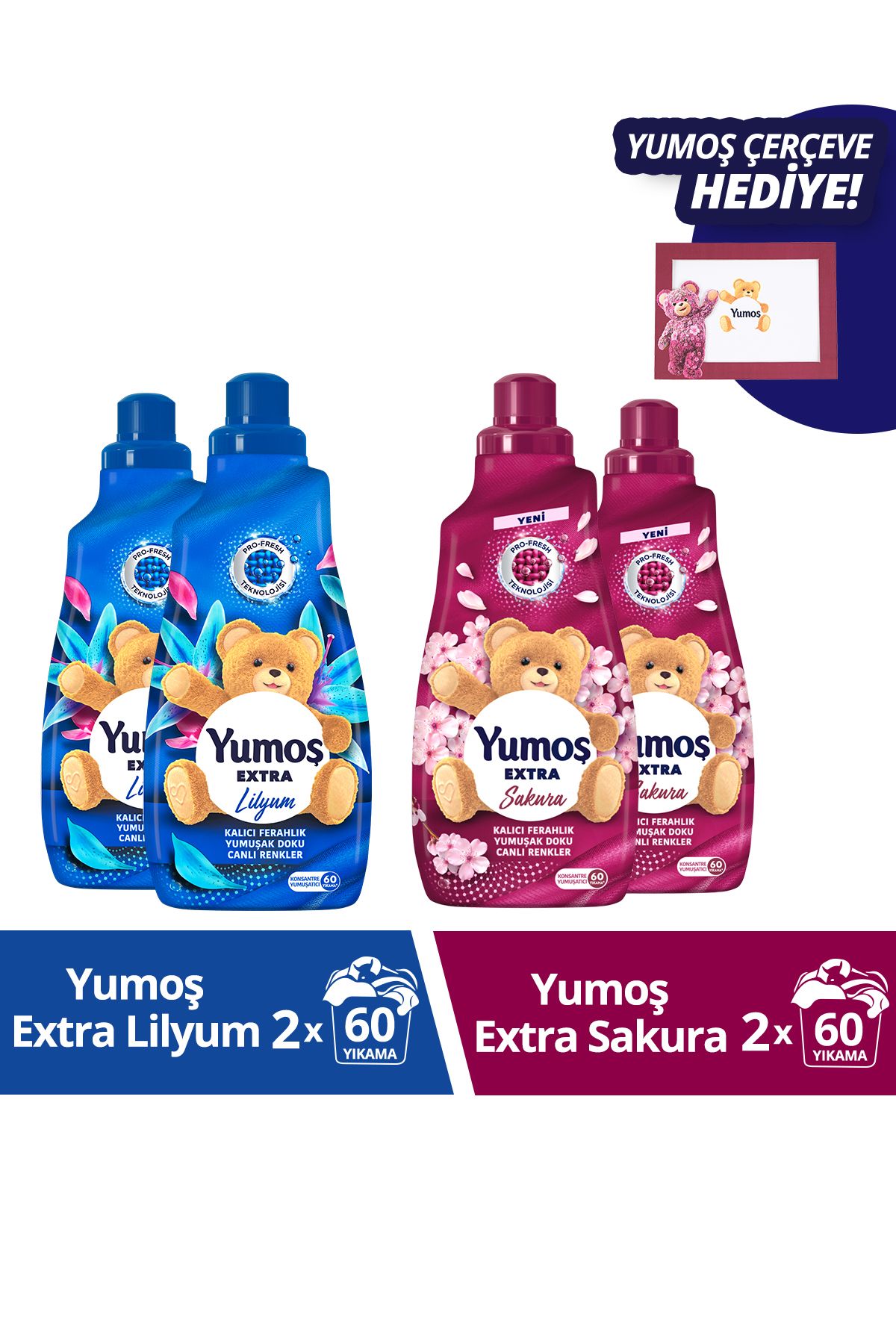 YumoşExtra Yumuşatıcı Sakura1440ml X2 Extra Y...