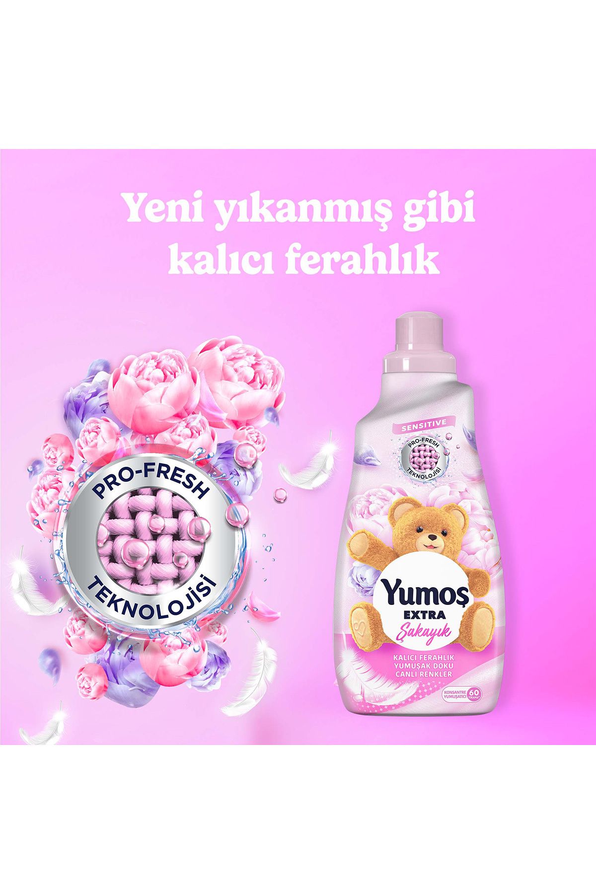 Extra Konsantre Çamaşır Yumuşatıcısı Şakayık 1440 X4