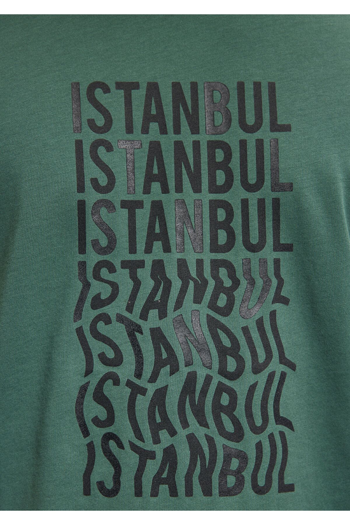 İstanbul Baskılı Yeşil Tişört Standart 0612275-71580