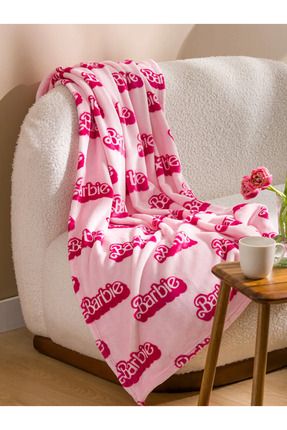 LCW HOME Pembe Baskılı Barbie Baskılı Tv Battaniyesi 100x150 Cm Image 0
