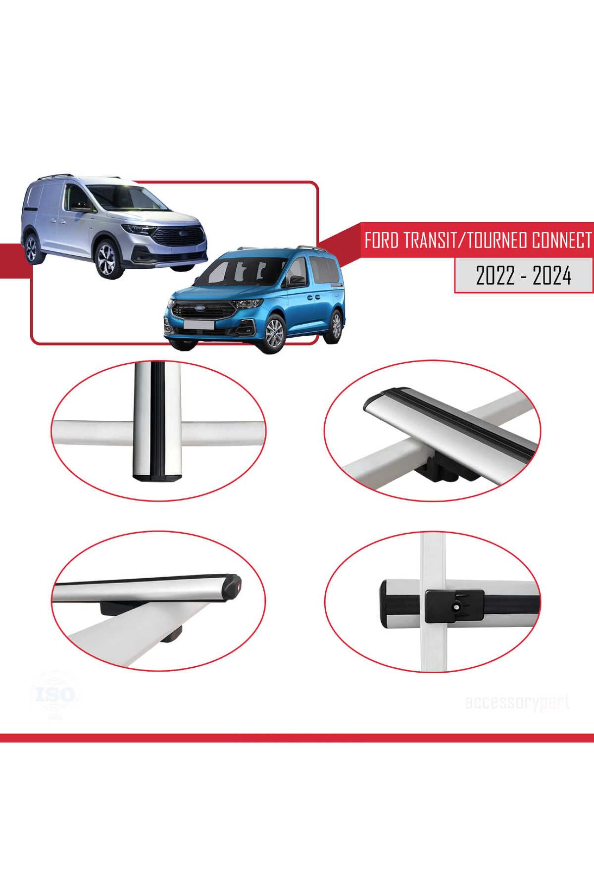 Ford Transit/tourneo Connect 3 2022 Ve Sonrası Ile Uyumlu Basıc Model Universal Ara Atkı Tavan Barı