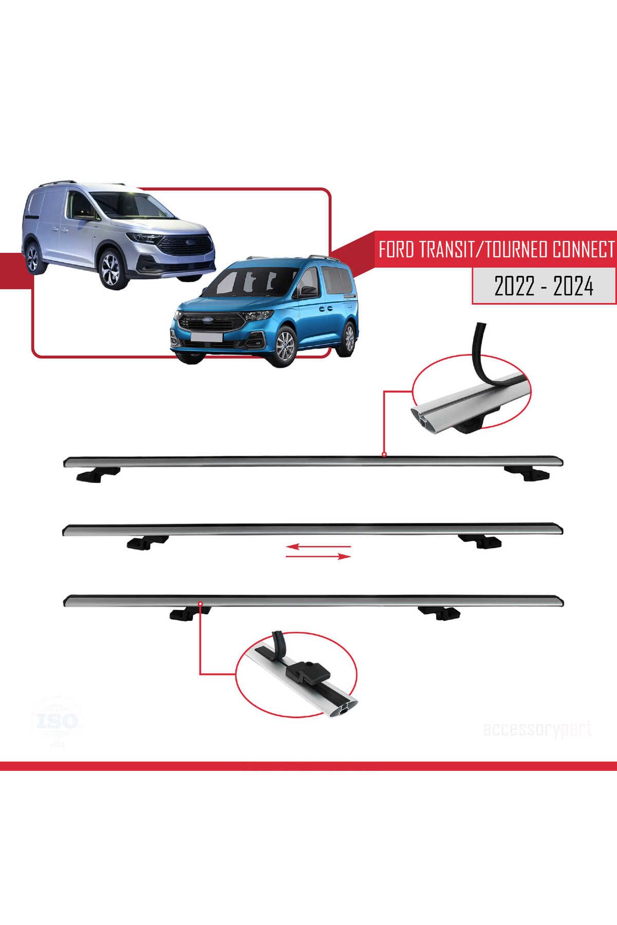 Ford Transit/tourneo Connect 3 2022 Ve Sonrası Ile Uyumlu Basıc Model Universal Ara Atkı Tavan Barı