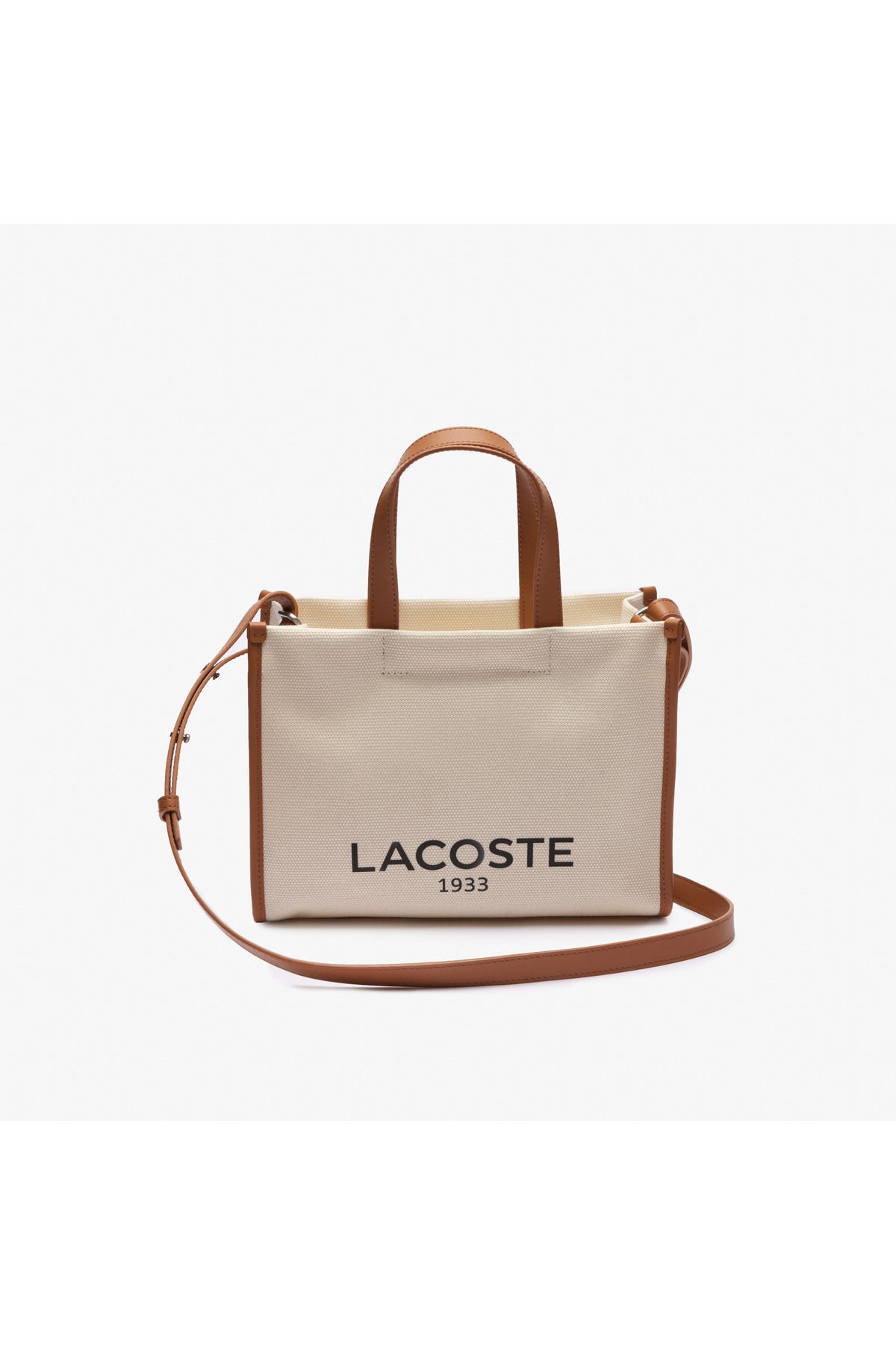 LacosteHeritage Canvas KadınBej Omuz Çantası