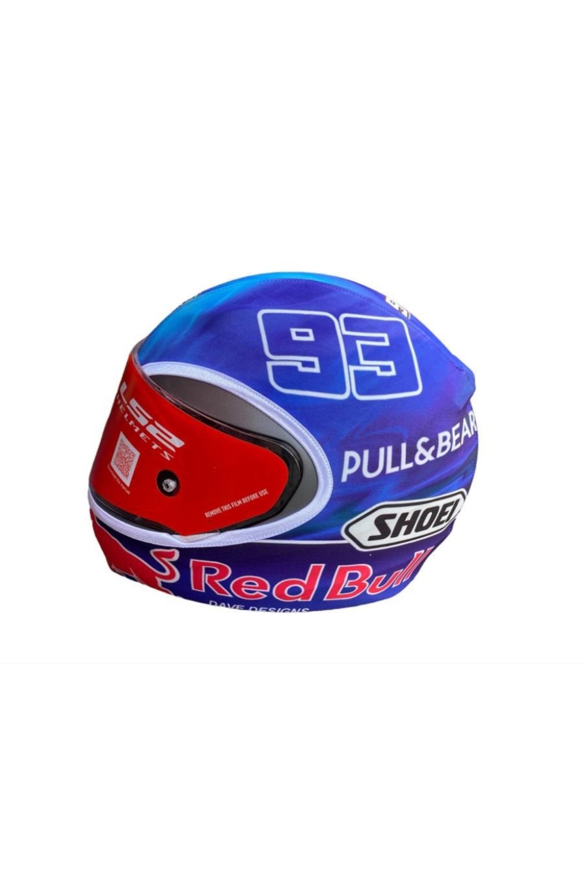 KASK KILIFI MAVİ SHOEİ REDBULL 4