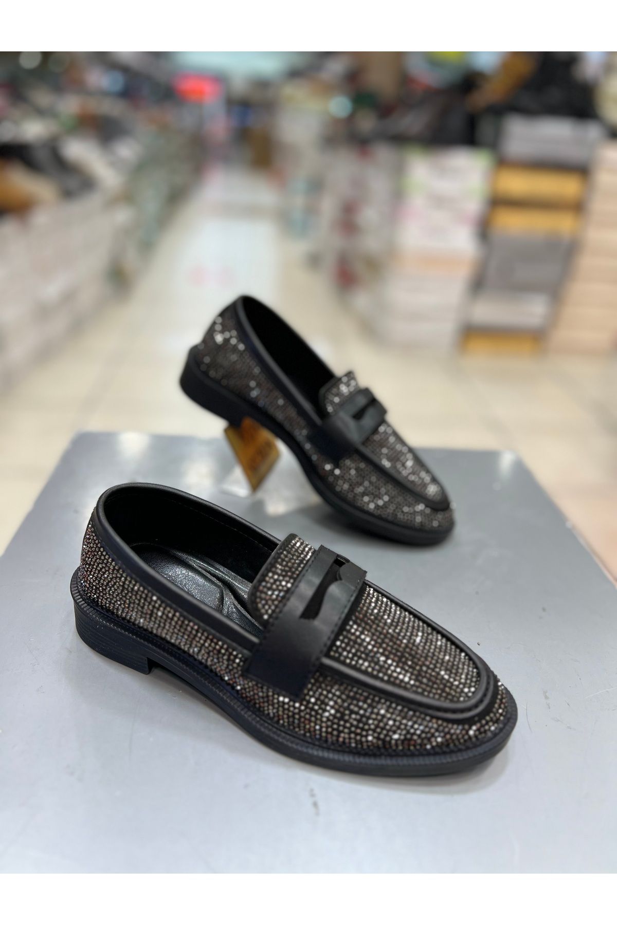 Hco Taşlı Şık Kadın Loafer Ayakkabı