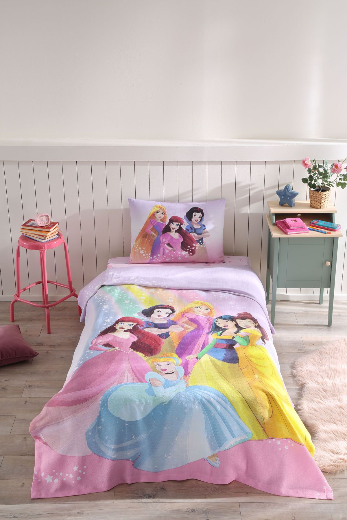 Özdilek Princess Rainbow TekKişilik Disney Li...