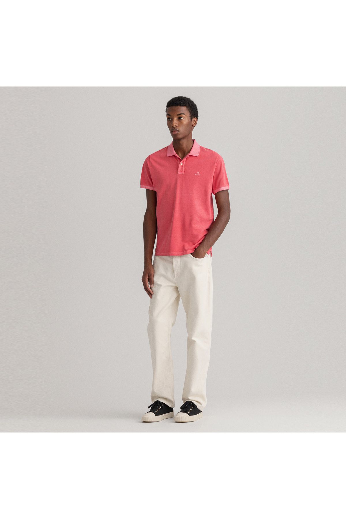 Erkek Pembe Regular Fit Polo