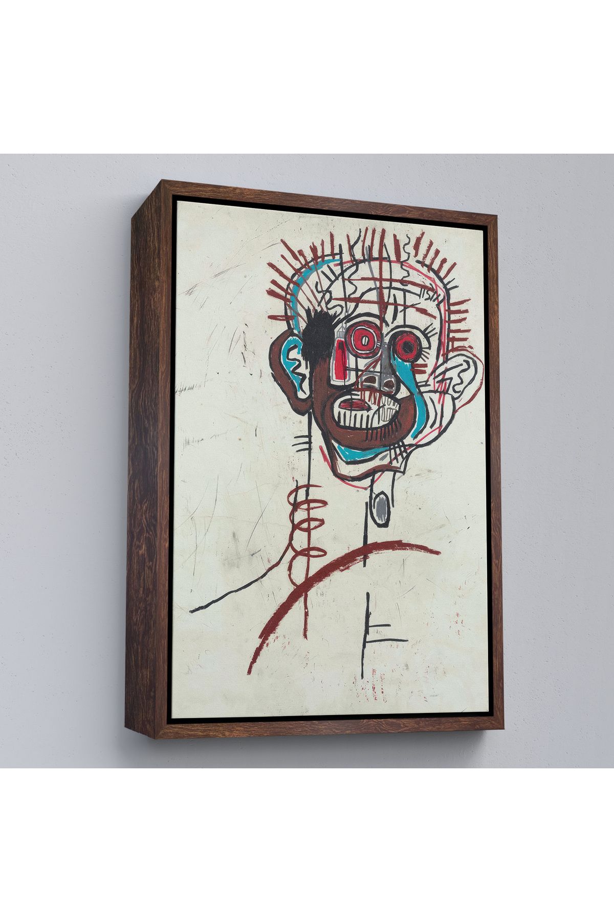 Çerçeveli Jean-Michel Basquiat - İsimsiz Tablo - Untitled-7441