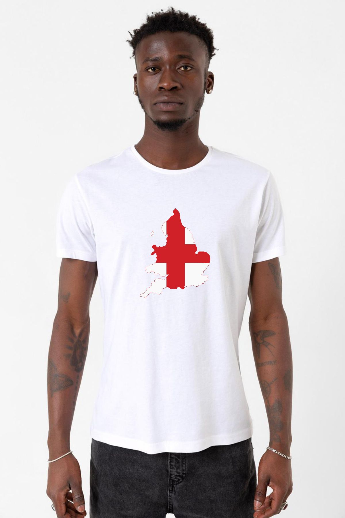 Tshirthane Euro 24 EnglandBeyaz Erkek Bisikle...