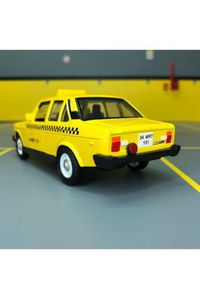 Murat 131 Taksi 1/36 Ölçek *c&c Model Garage* Çek Bırak Diecast Metal Model Oyuncak Araba Image 4