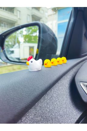 5 Parça Sevimli Tavuk Ailesi Dikiz Aynası Süsü Ayna Süsü Araba Süsü Torpido Süsü Oto Aksesuar Image 1