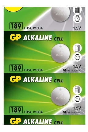 GP GP189-C5 LR54 AG10-LR1130 Alkalin Düğme Pil 5'li Paket Image 0