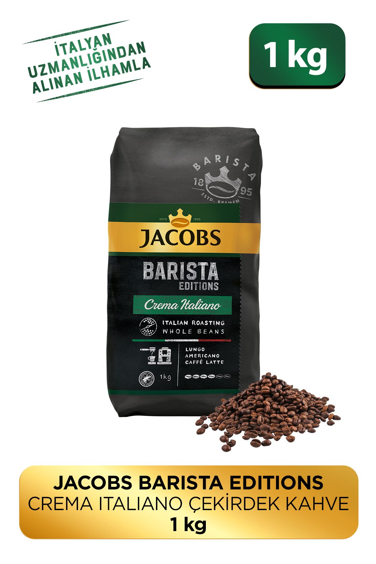 JacobsBarista EditionsÇekirdek Kahve Crema It...