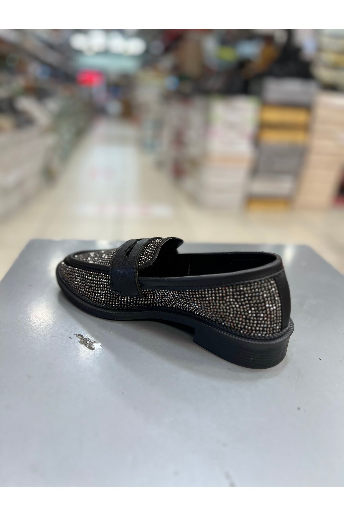 Hco Taşlı Şık Kadın Loafer Ayakkabı