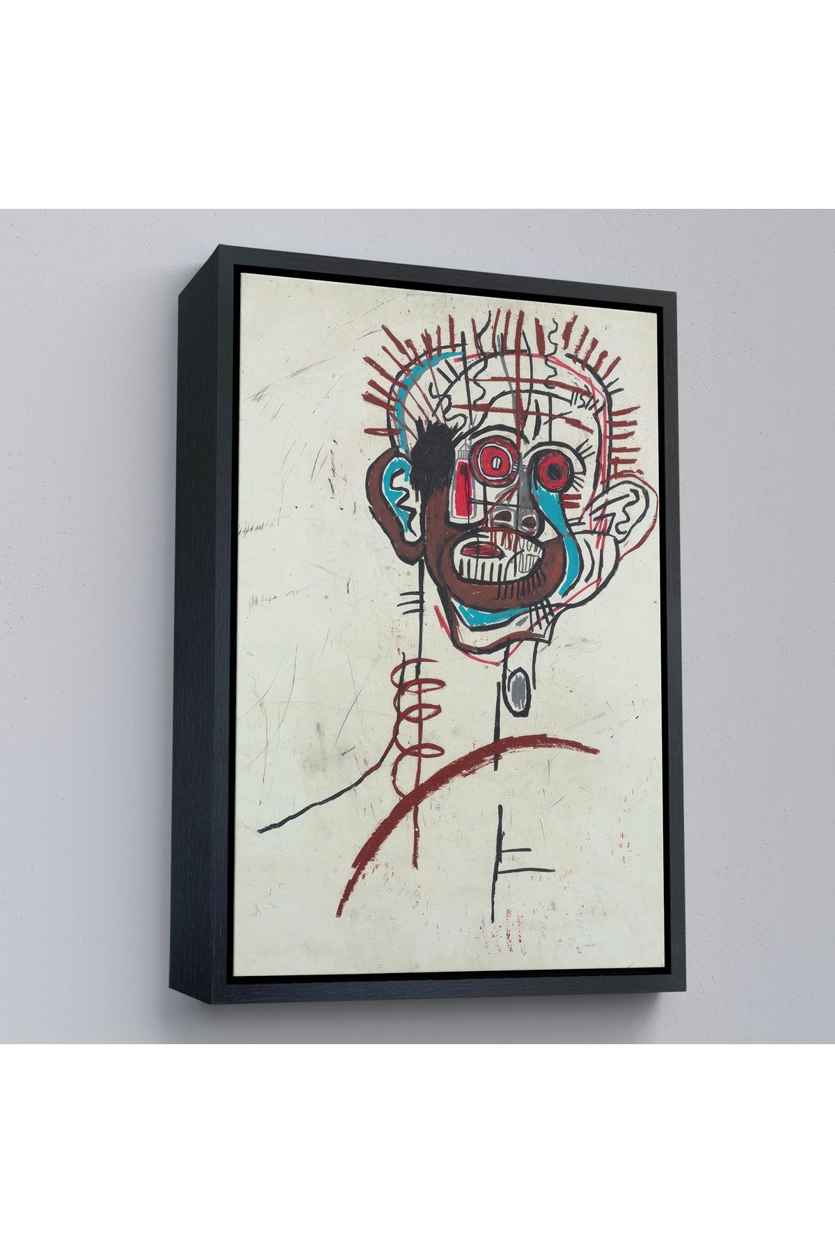 Çerçeveli Jean-Michel Basquiat - İsimsiz Tablo - Untitled-7441