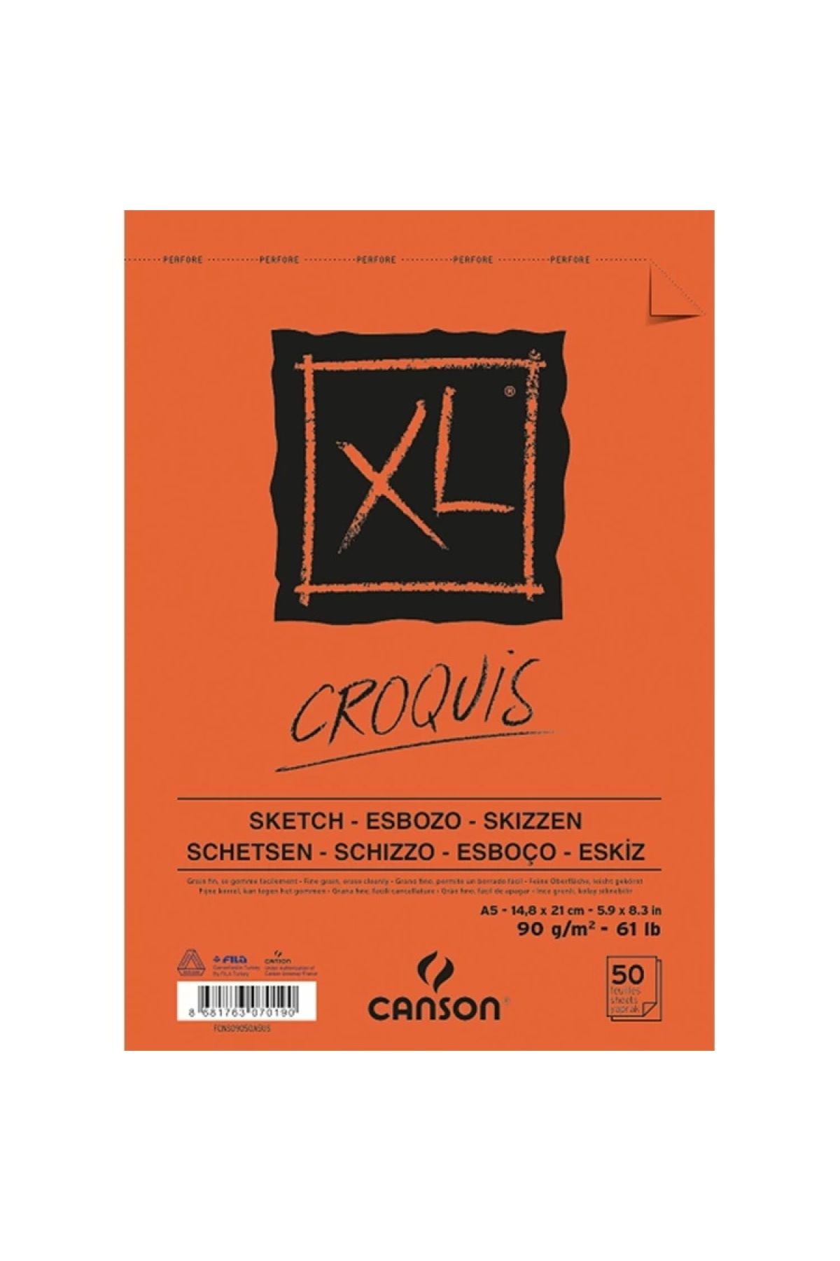 Canson Croquis Xl ÜsttenSpiralli A5 14.8x21 9...