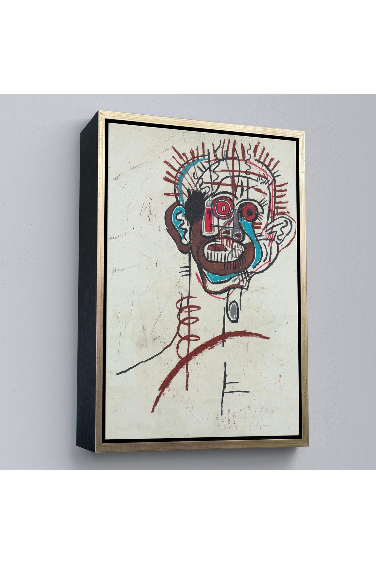 Çerçeveli Jean-Michel Basquiat - İsimsiz Tablo - Untitled-7441