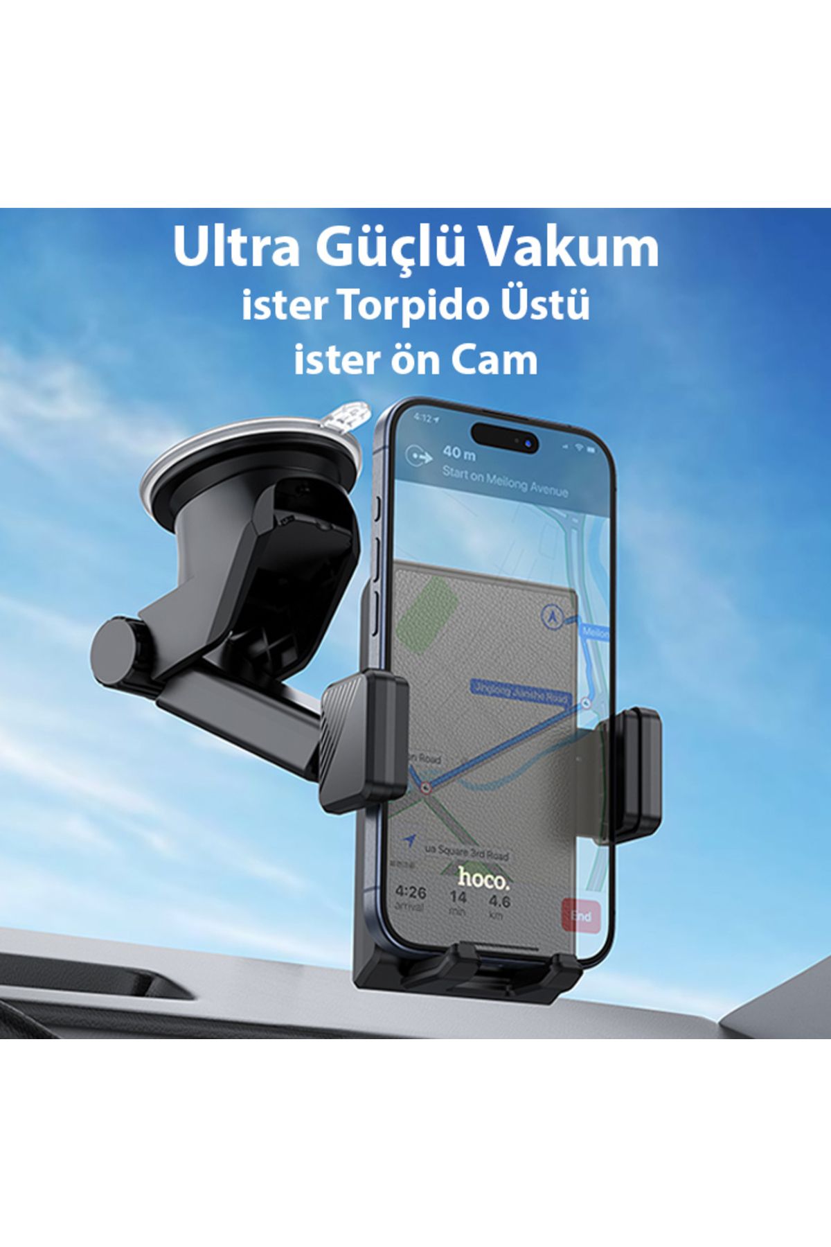 H49 Torpido Üstü Vantuzlu Araç Içi Telefon Tutucu