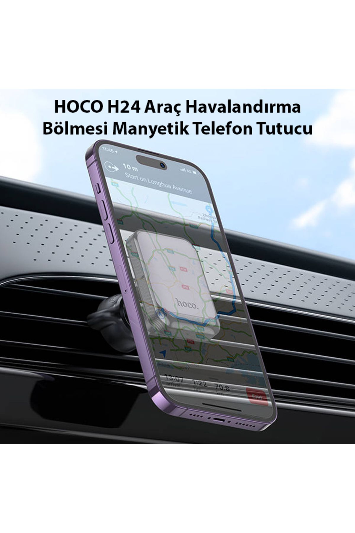 H24 Araç Havalandırma Bölmesi Manyetik Telefon Tutucu