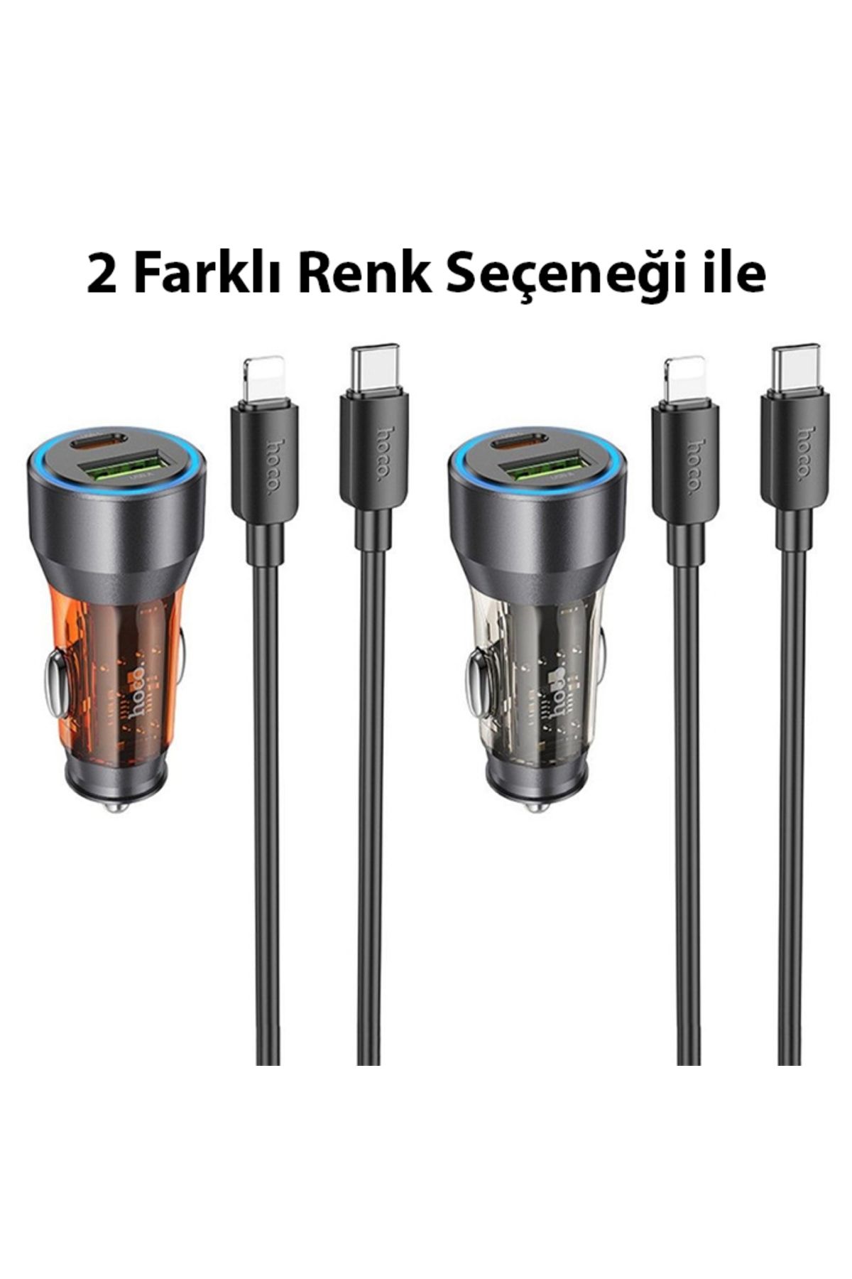 Nz12a Action Pd43w Usb Type-c Araç Çakmaklık Hızlı Şarj Aleti Type-c To Iphone Lightning Ka