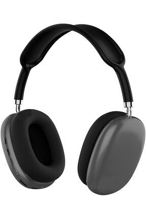 P9 Pro Max Kablosuz 5.0 Mikrofonlu Bluetooth Kulaklık Siyah 2024 Vers Kafa Üstü Gerçek Yastıklı Image 1