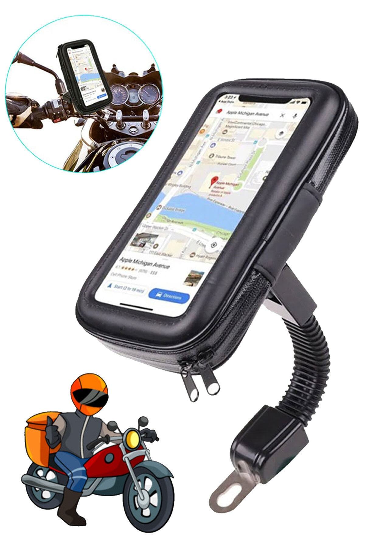 Favors Xiaomi Mi 10t Lite Uyumlu Motosiklet Telefon Tutucu Yağmura Dayanıklı Sabit Tutucu Kılıf