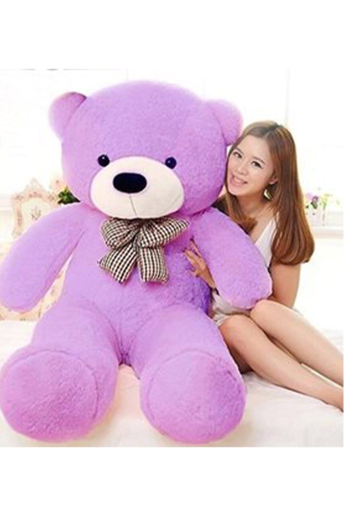 Ritoys 140 Cm Papyonlu Büyük Peluş Ayıcık Lila