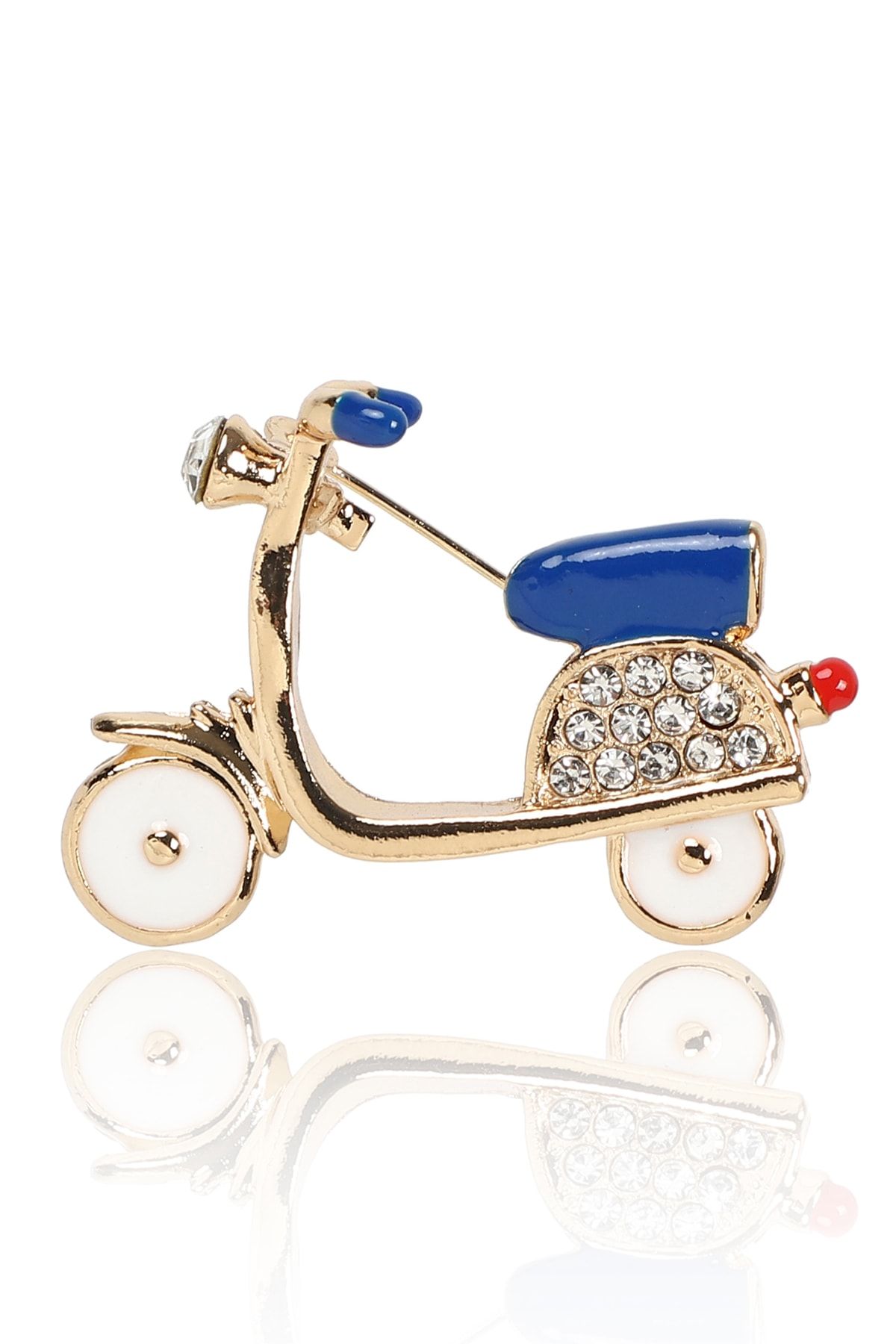 Pelin Aksesuar Mavi Scooter Broş