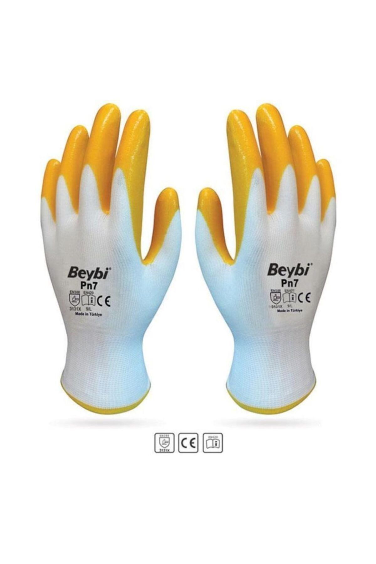 Bita AutoParts Iş Eldiveni Nitril Ekonomik Tip Sarı Renk El-k7 No:10 (xl) 12 Adet