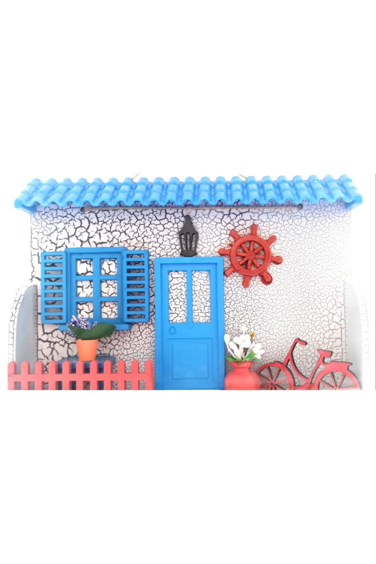 Mixperi Hayal Evi Mavi Renk Çatılı Anahtarlık Pano
