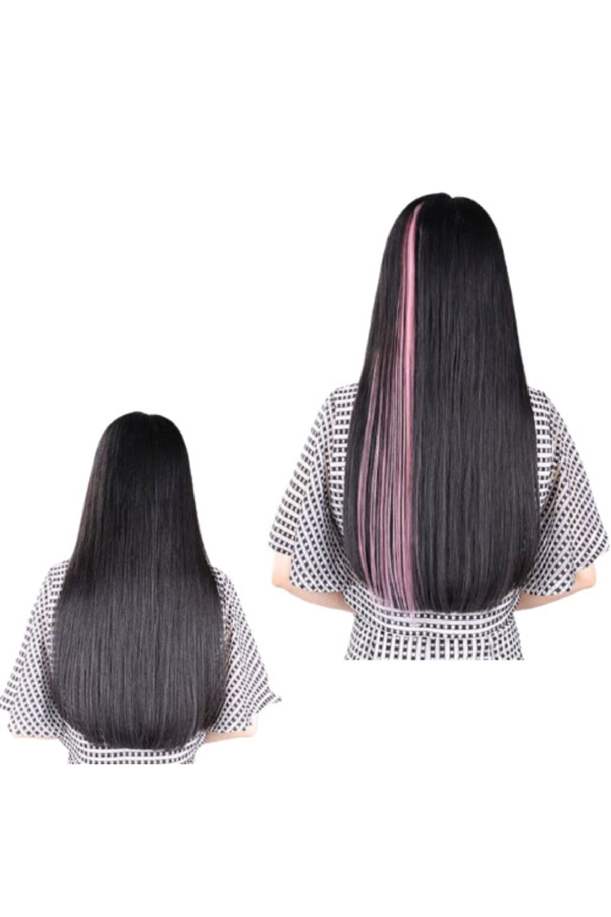 Bonhair Pembe Renk Çıt Çıt Yan Postiş 50 Cm 1 Adet