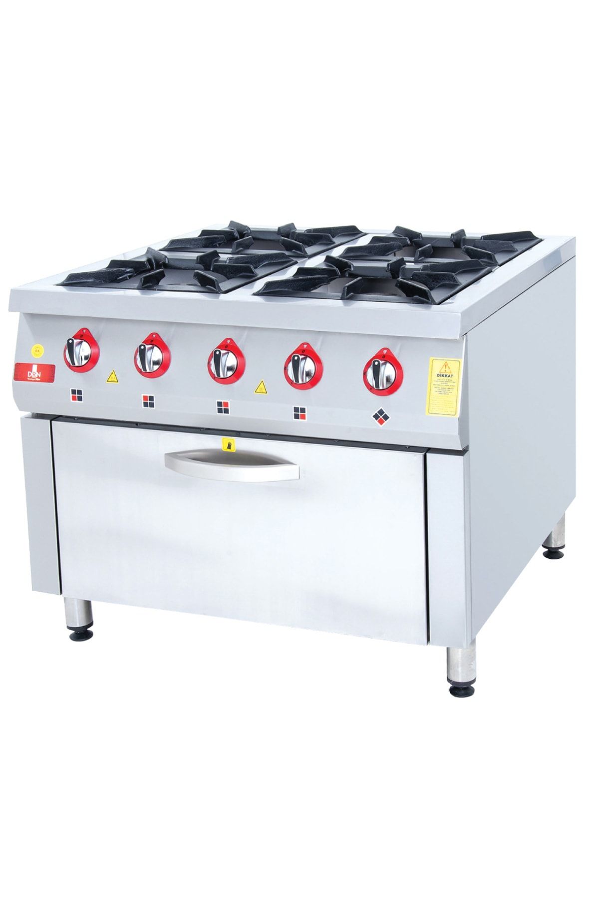 DRN Kuzine Fırınlı Ocak 4'lü - 100x100 - Gazlı