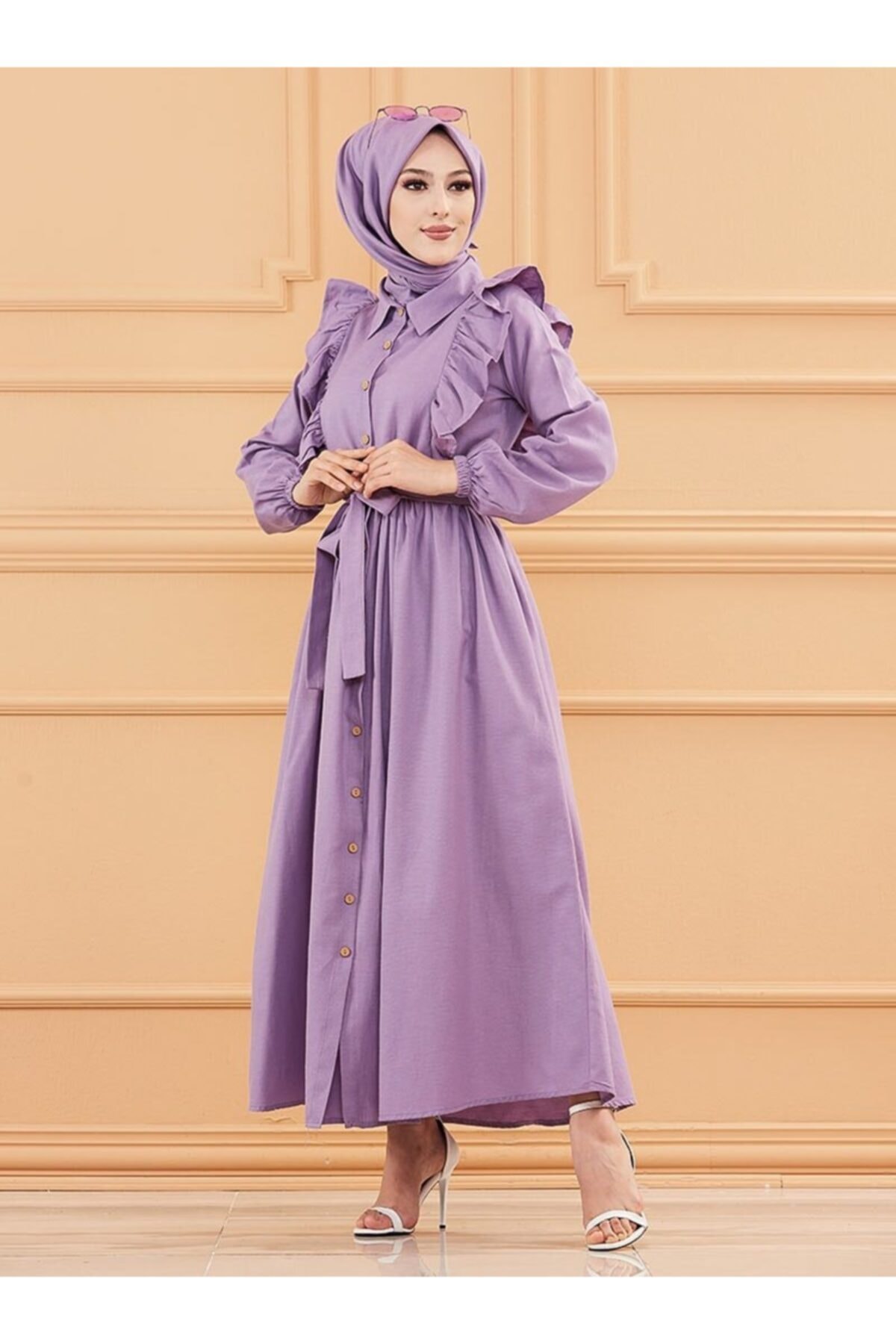 TOFİSA Fırfırlı Kap - Lila -