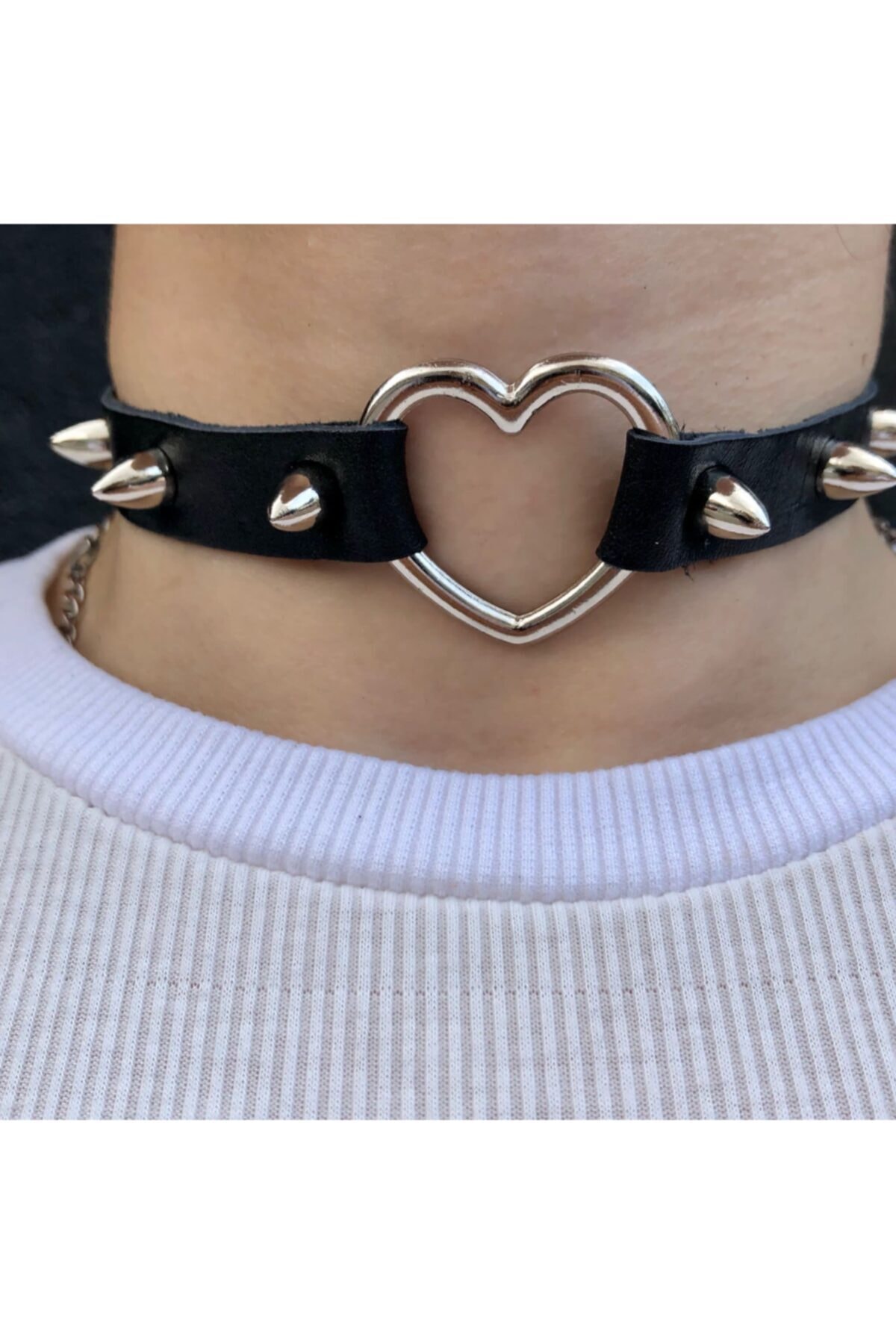 Köstebek Zımba Detaylı Ayarlanabilir Kalp Tasma