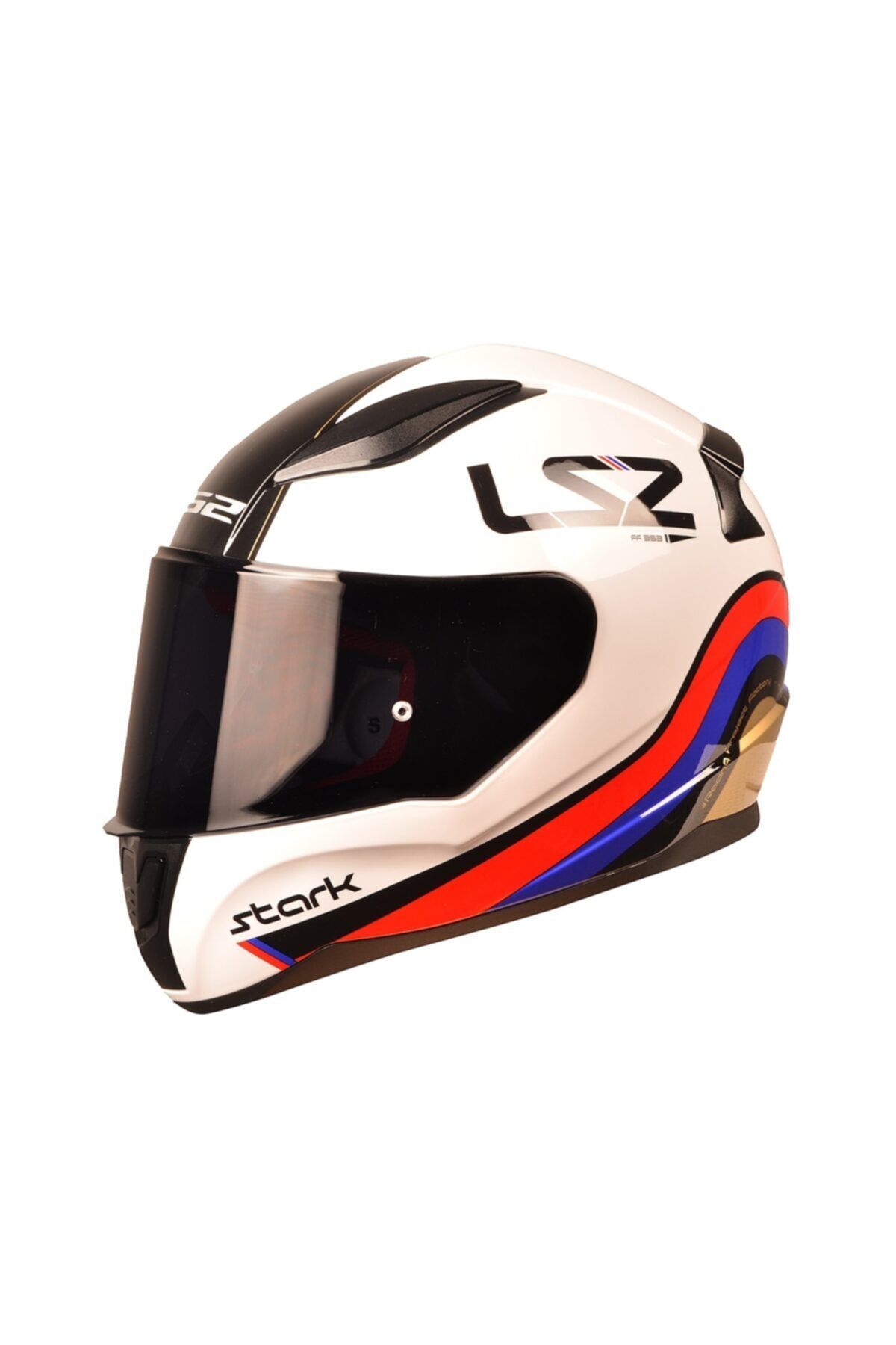 LS2 Rapıd Stark Beyaz Kırmızı Mavi Kask