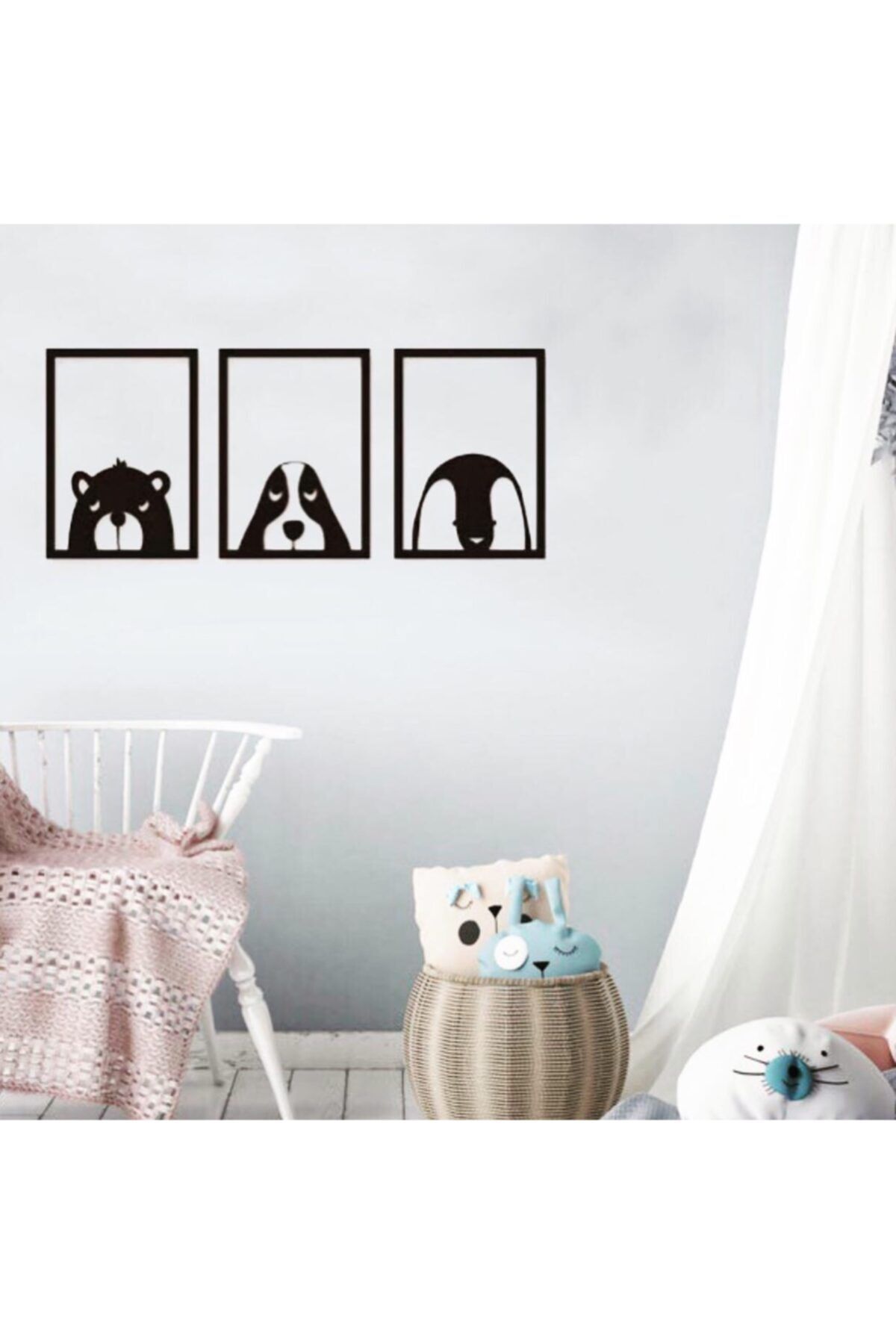 DGN Wall Decor Sevimli Hayvanlar Çocuk Duvar Dekoru 21x30