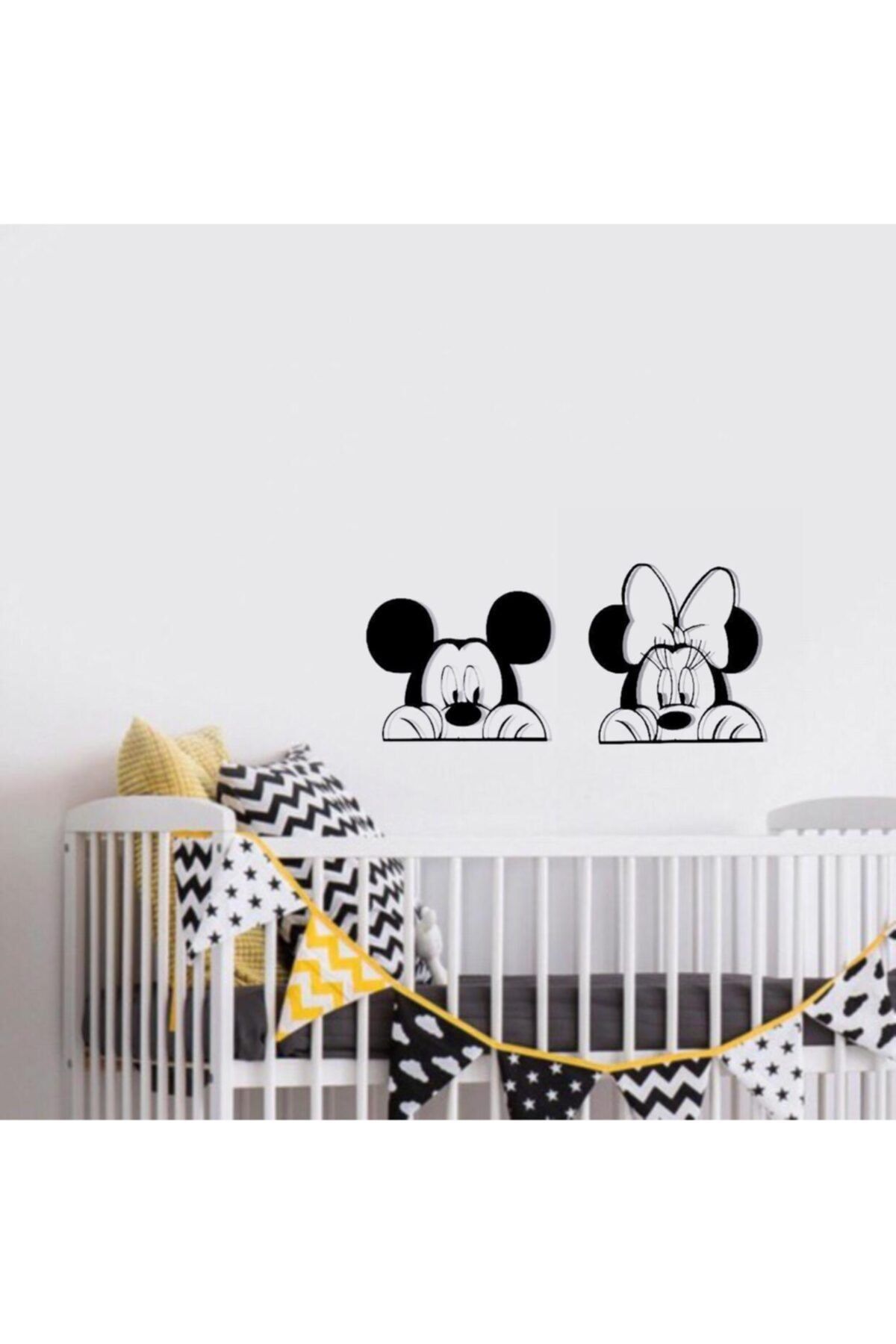 DGN Wall Decor Mınnıe & Mıckey Mouse Çocuk Duvar Dekoru 33x34
