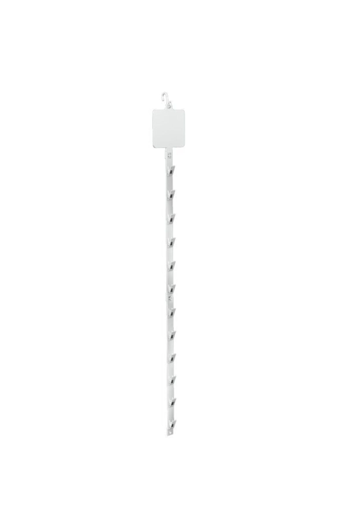 asPOS Display Asalak Askılı Set, Mandallı Asılan Stand Beyaz (10'lu Paket)