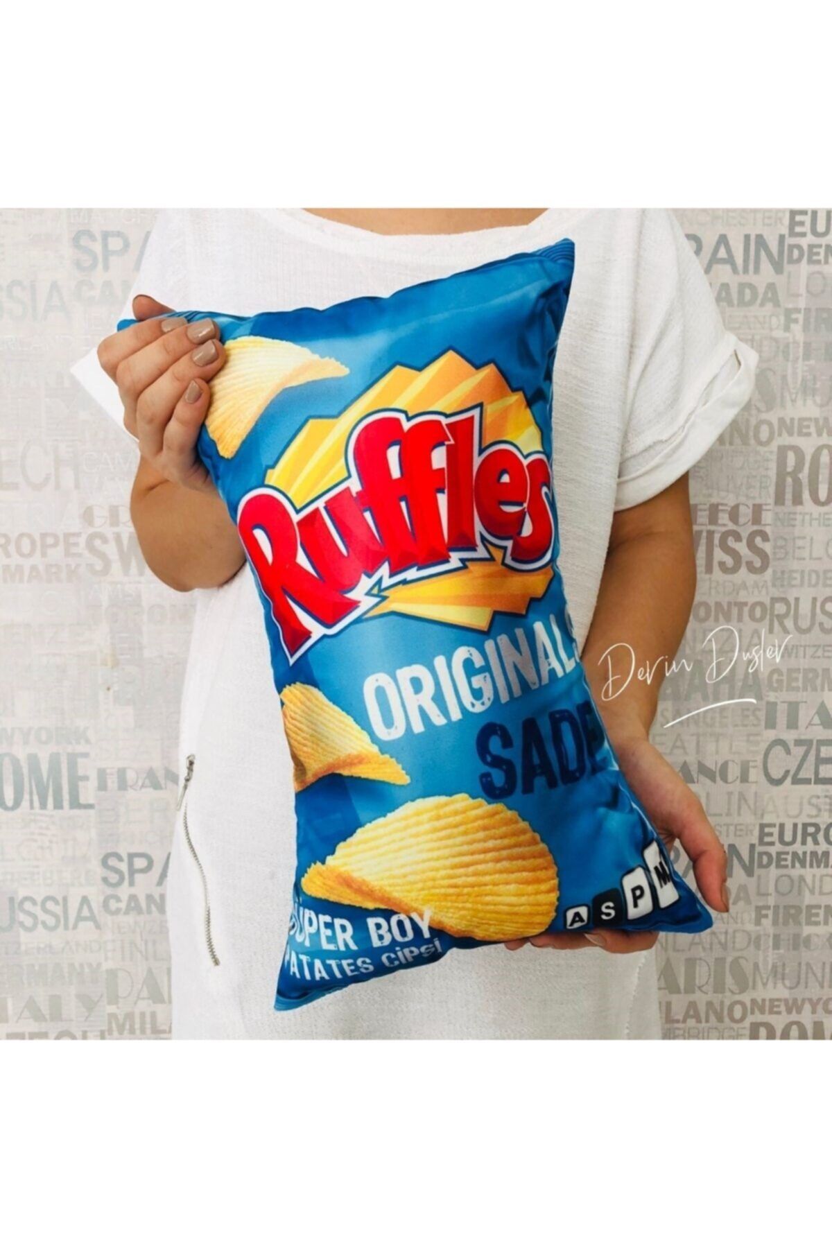 Derin Düşler Ruffles Cips Paketi Yastık 36*24cm