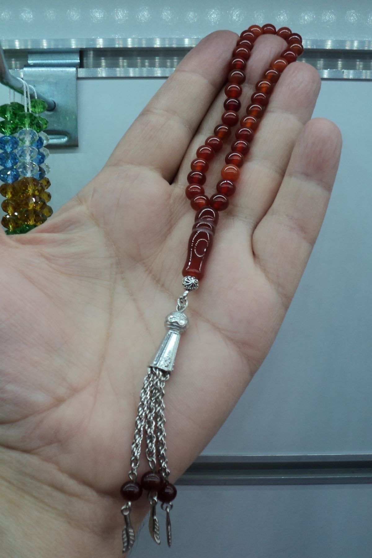 ÜmitHediyelik Küçük Akik 33 Lü Tesbih Imamesi De Akik