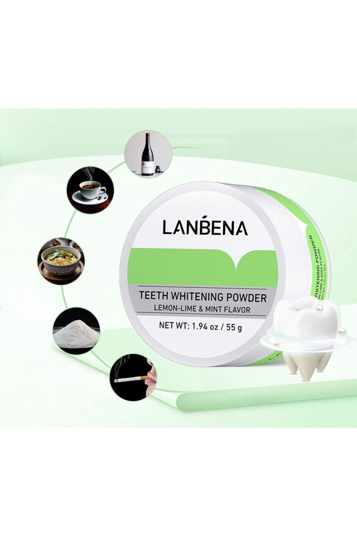 İBCCCNDC Lanbena Dental Koku Giderici, Ferahlatıcı, Beyazlatıcı Diş Beyazlatma Tozu
