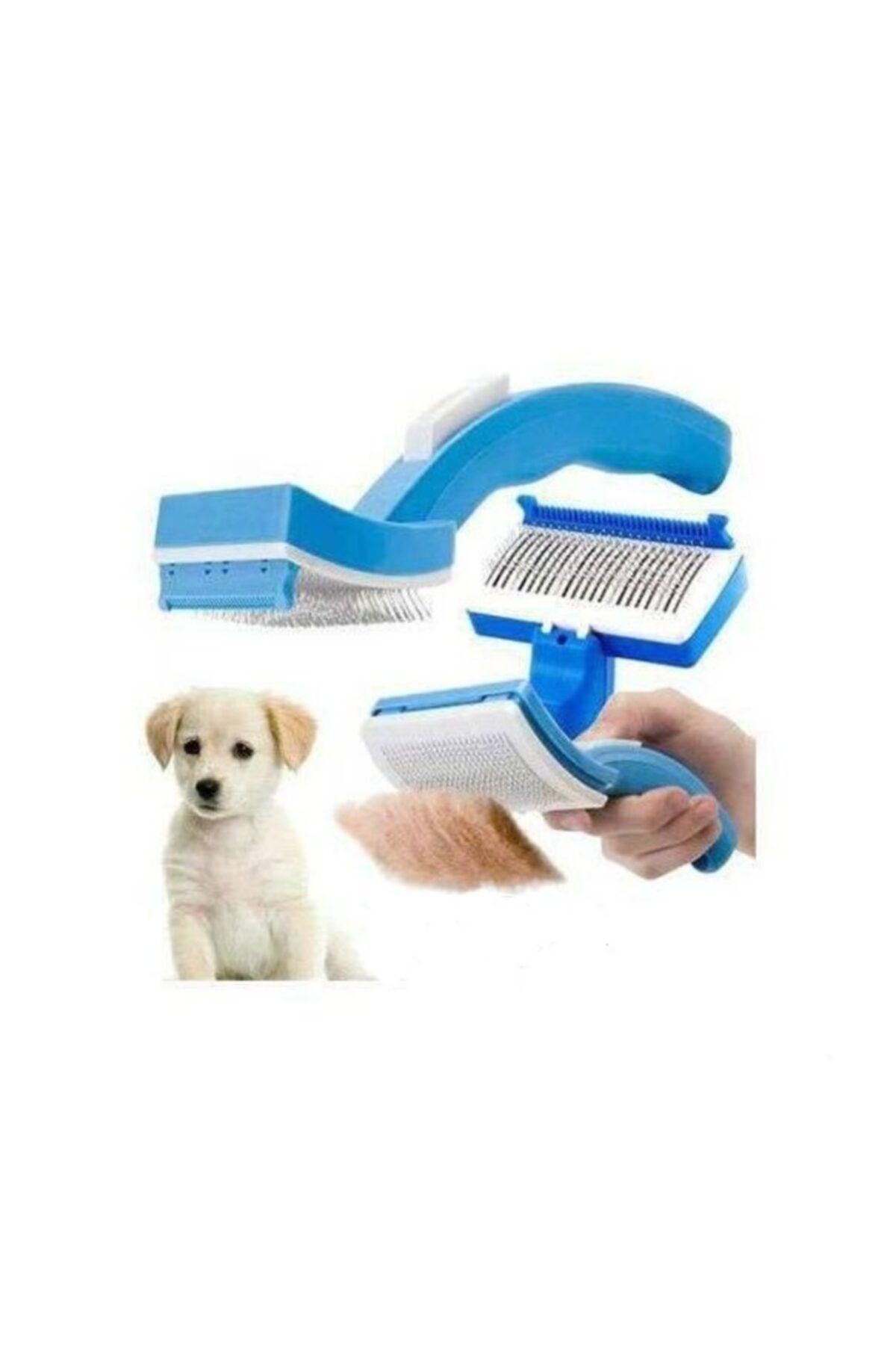 Velina Home Petzoom Kedi Köpek Tarak Ve Tüy Kesme Aleti Basmalı