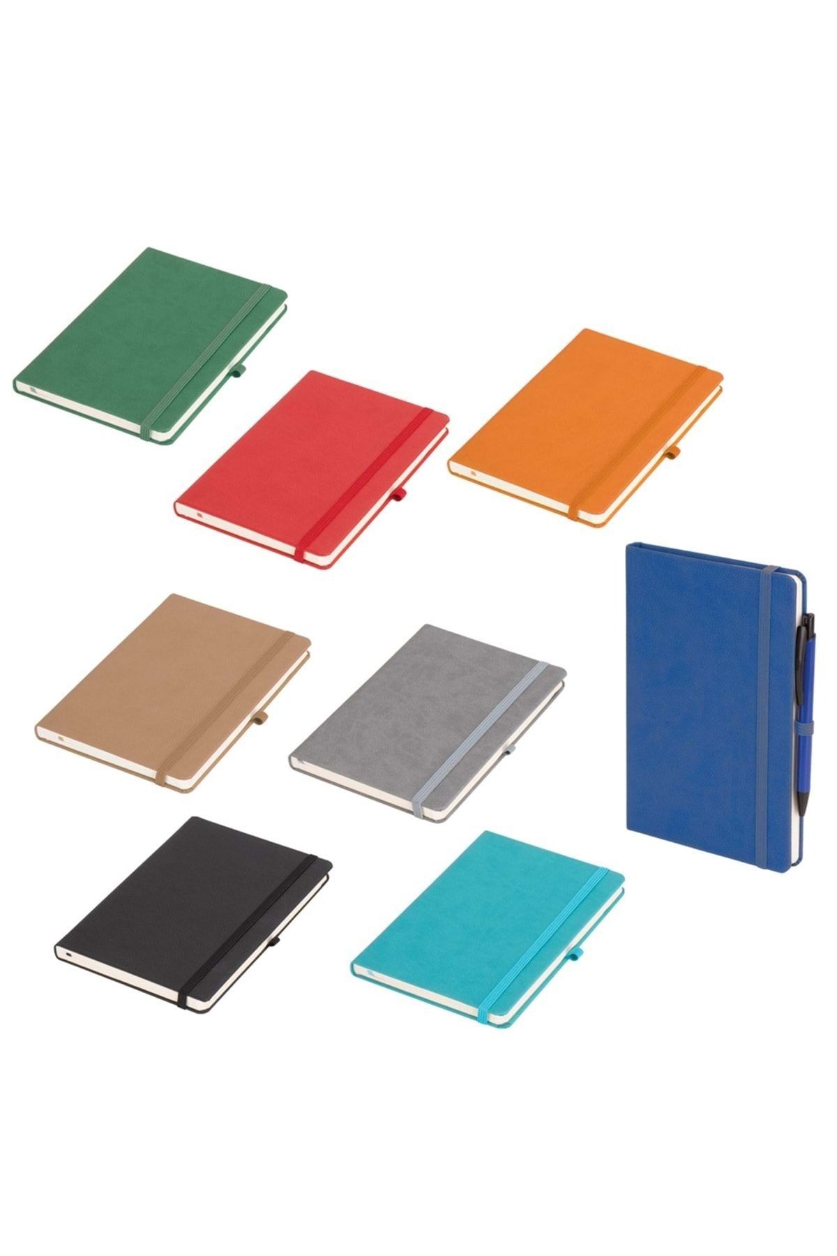 SİM Lastikli Defter Çizgili 13x21 Termo Deri