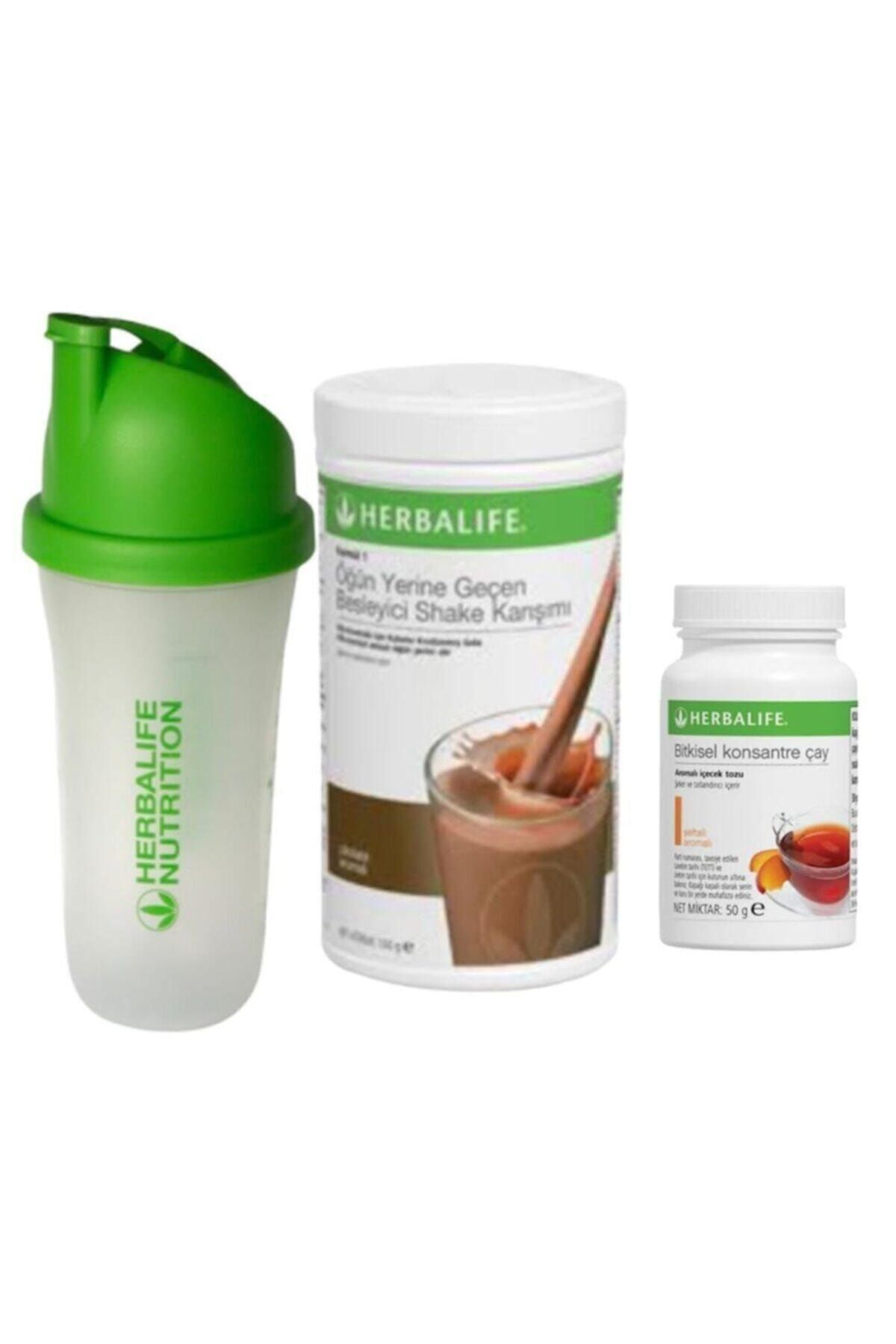 Herbalife Çikolatalı Shake Şeftalili 50g Çay Shaker
