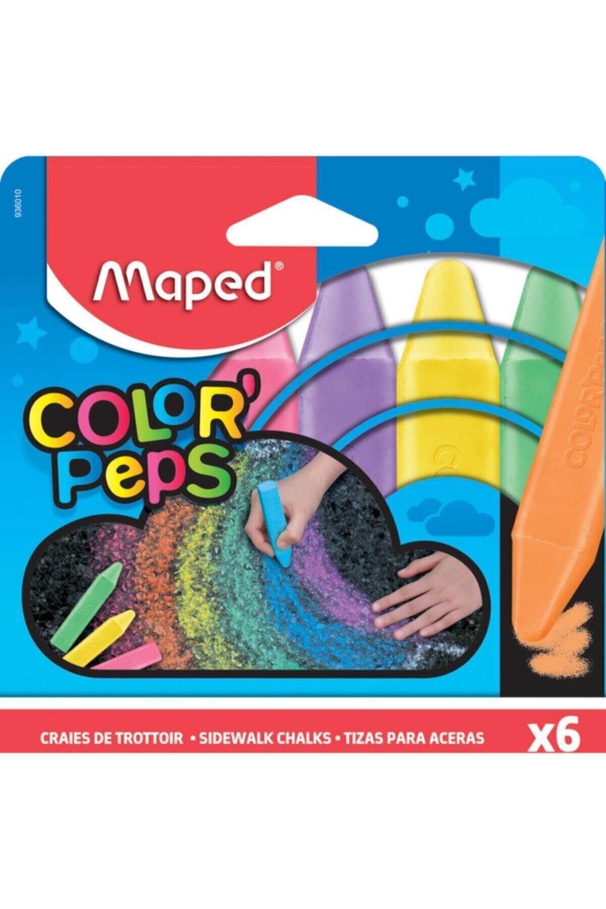 Maped 6 Renk Dış Mekan Yer Tebeşiri