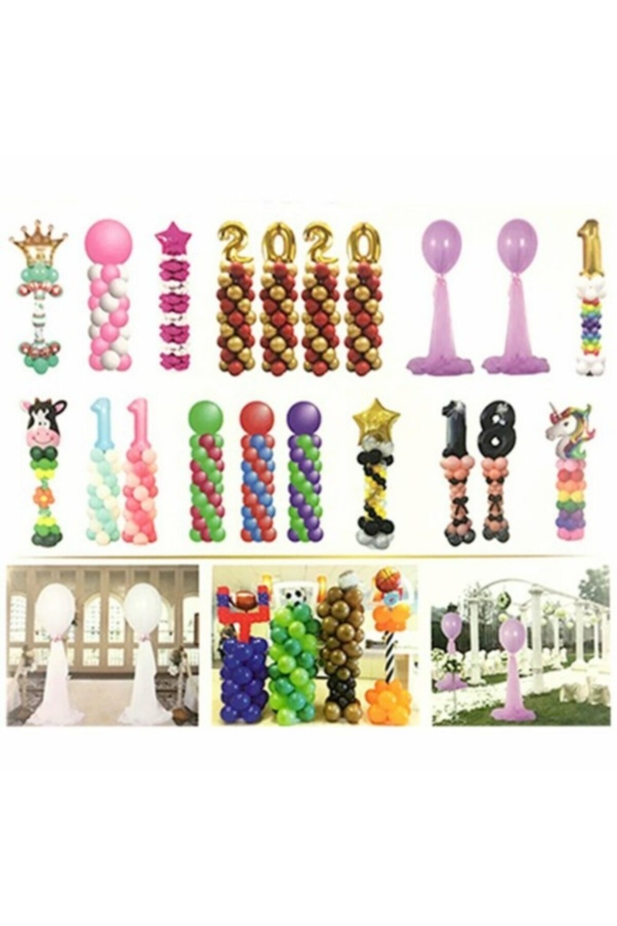 HKNYS Balon Süsleme Standı Battal Boy 1.60 Mt